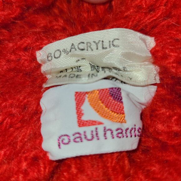 Vintage Paul Harris Orange Stocking Hat Cap Wool Blend Italy - Picture 4 of 5